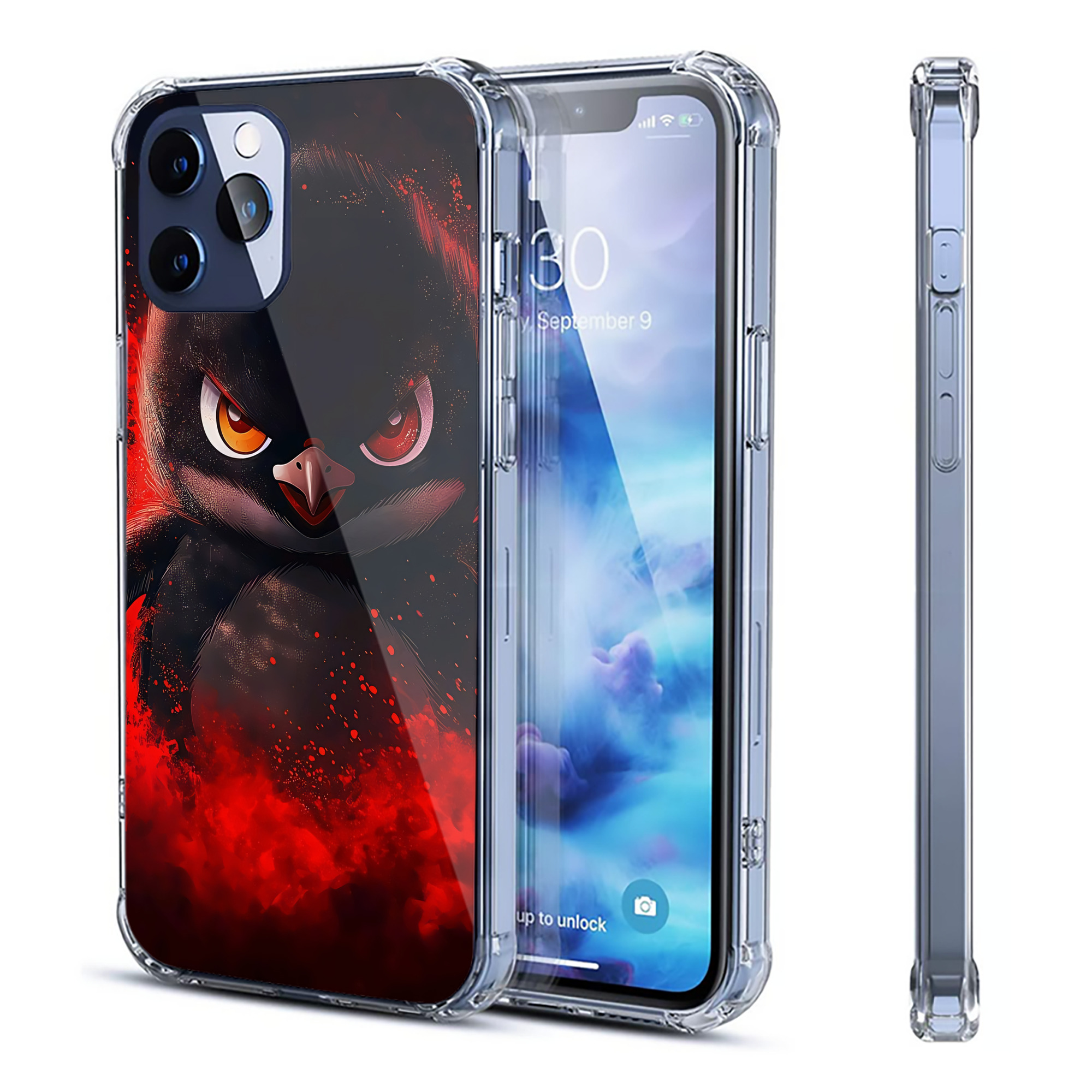 （画像用） Angry Birds アングリーバード 【iPhone 12シリーズ対応】透明スマホケース（クリアソフトケース）